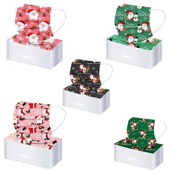 

design respirator disposable christmas face mask 5 with elastic ear loop 3 ply breathable for blocking dust air an