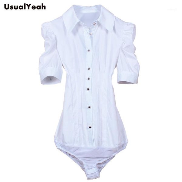 

new fashion elegant women work wear short sleeve body shirt blouse button design white s  l xl blusas sy01631