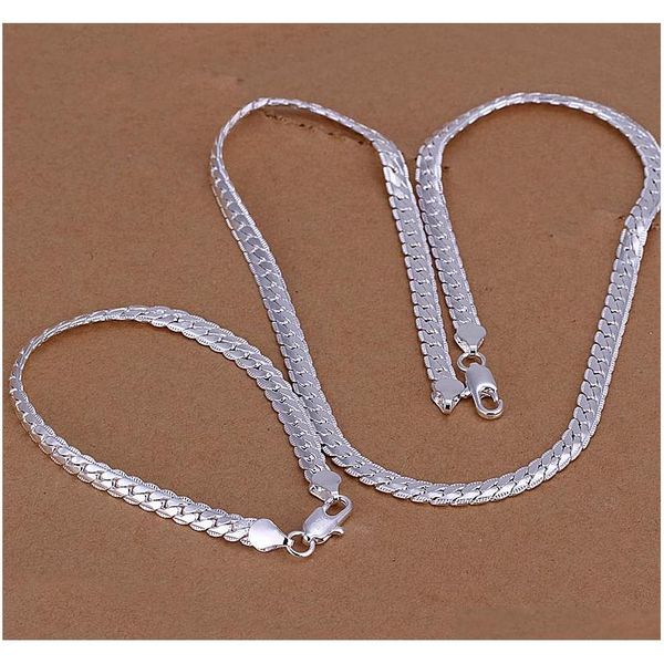 

s085 wedding jewelry fine 925 stering silver jewelry shake chain bracelet necklace for women men shipping,2017 piercing sell eechy, Slivery;golden