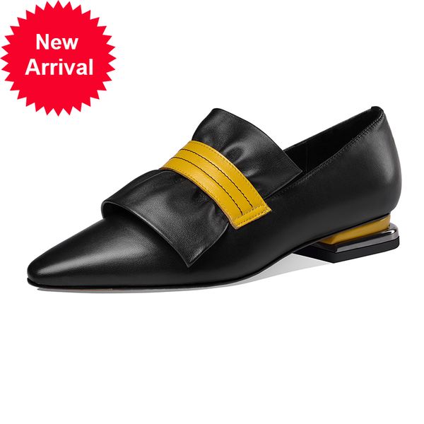 

2021 new spring fall stilettos finger black foot woman shoes size 34-41 qfex