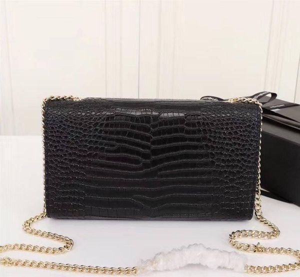 

2020 the new brand fashion women bags single shoulder his parcel chain tassel mini hand bag crocodile pattern chain bag