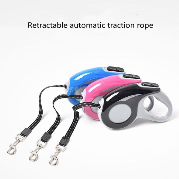 

dog collars & leashes pet leash nylon metal lock durable automatic retractable hook running 3-5meters