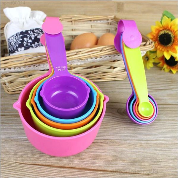 

set plastic useful cooking baking spoon cup kitchen measuring tools owf1038