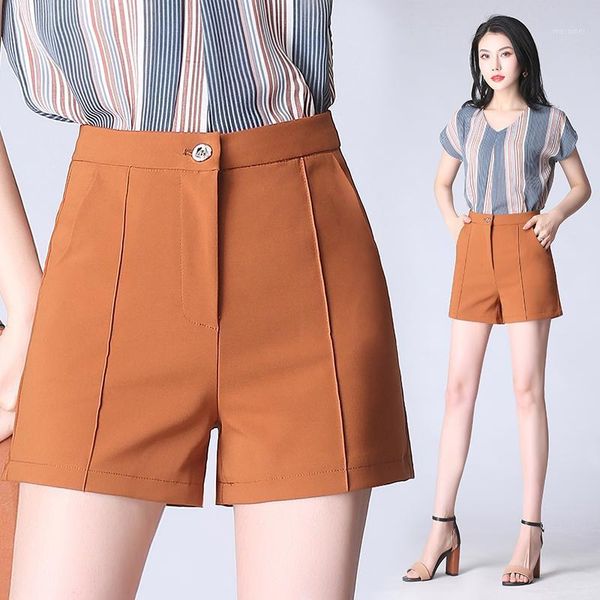 

women summer shorts high waist short 2020 lady wide leg shorts casual loose short all-match solid elegant s-4xl1, White;black