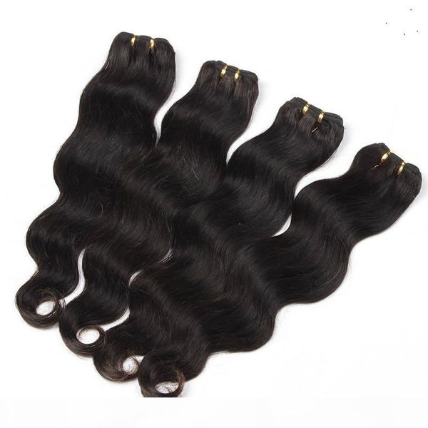 

black color body wave hair bundles 10-30 inchs brazilian human hair extensions 6a unprocessed double weft hair weave