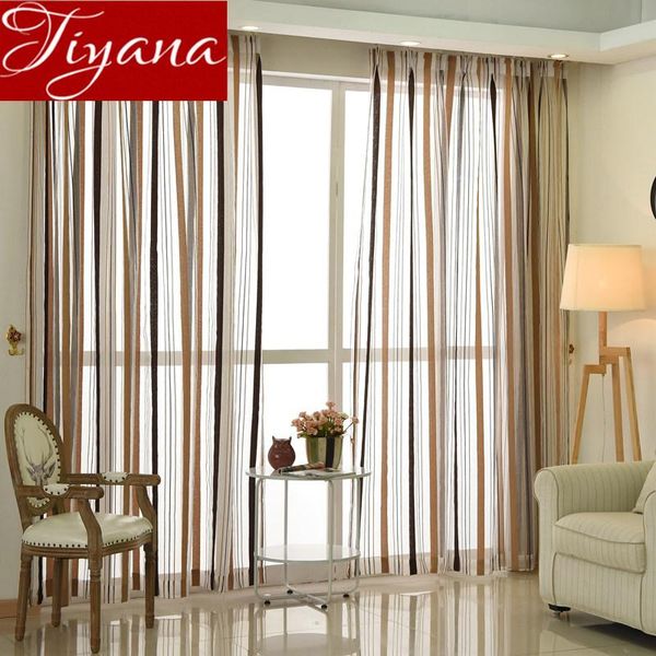 

curtain & drapes stripe for window bedroom coffee sheer drape living room blue tulle voile fabric treatment blinds m046#30
