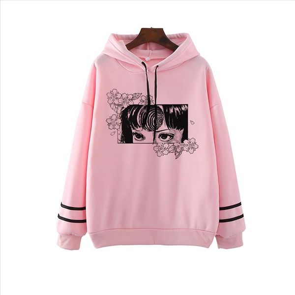 

код 626 pink одежда harajuku streetwear женской толстовка пуловер крупногабаритной толстовка кофта плюс размер женщины белых одежды, Black