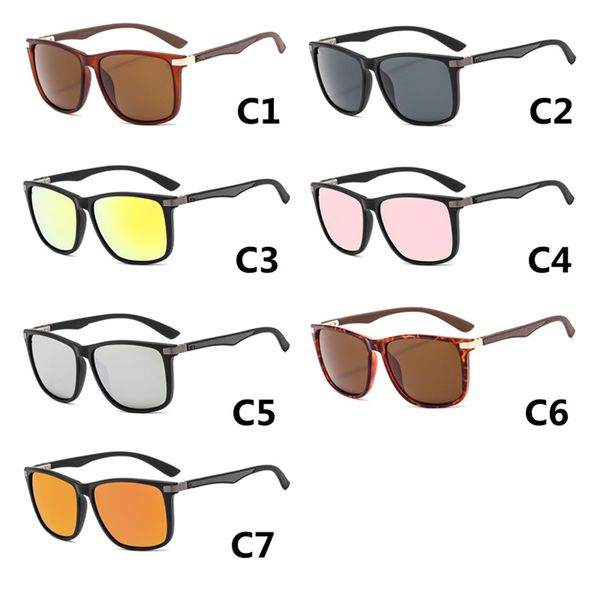 

men women glass lens sunglasses summer brand designer oculos de sol fashion mens sun glasses 7 color, White;black