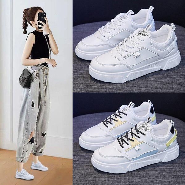 

sports shoes lady all-match round toe 2020 fashion women's autumn platform female footwear casual sneaker basket small, Black