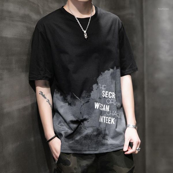 

men's t-shirts [100% cotton] men's short-sleeved t-shirt summer fashion body loose brand chinese-style youth t-shirt1, White;black