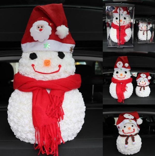 

everlasting snowman dhl imitation 30cm rose soap flower christmas decorations valentine girl friend
