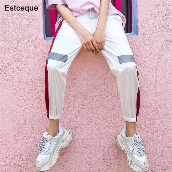 

new fashion female hip hop pants 2019 high waist loose harem pants women slim hip hop casual trouser1, Black;white