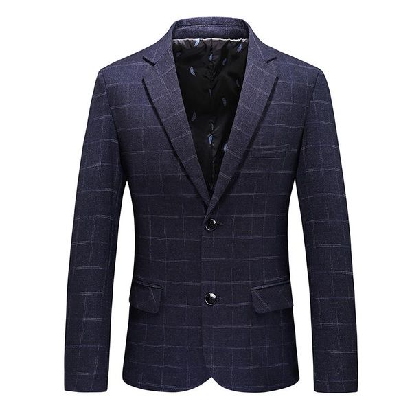 

men's suits & blazers 2021 m-3xl 4xl mens blazer jackets casual korean slim men arrival plaid formal, White;black