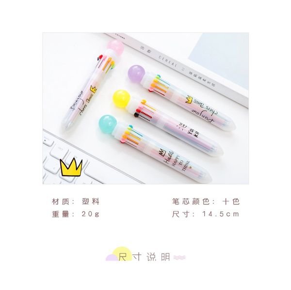 

creative cute candy color multi 10 color в одном наборе шариковая ручка, написание школьных офисных канцелярских товаров для канцелярских то
