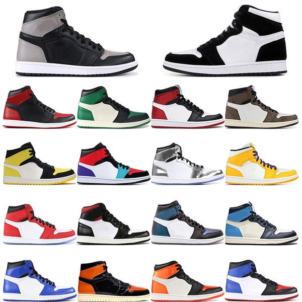 

2021 new 1 1s high unc mens women basketball shoes shadow twist banned multi color shattered backboard mens trainers sports sneakers