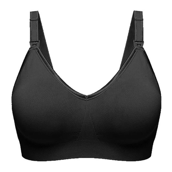 

woman full bust seamless nursing maternity bras comfortable chest underwear woman sports bras shockproof breathable bras#40, White;black