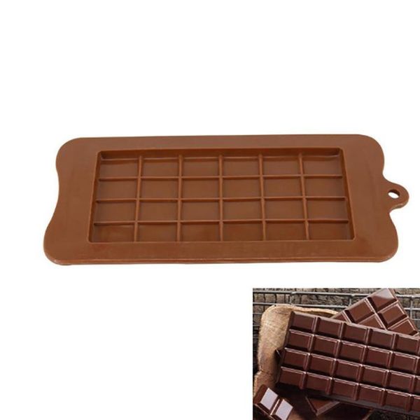 

24 grid square chocolate dessert mold bar block ice silicone cake candy sugar bake mould dha52
