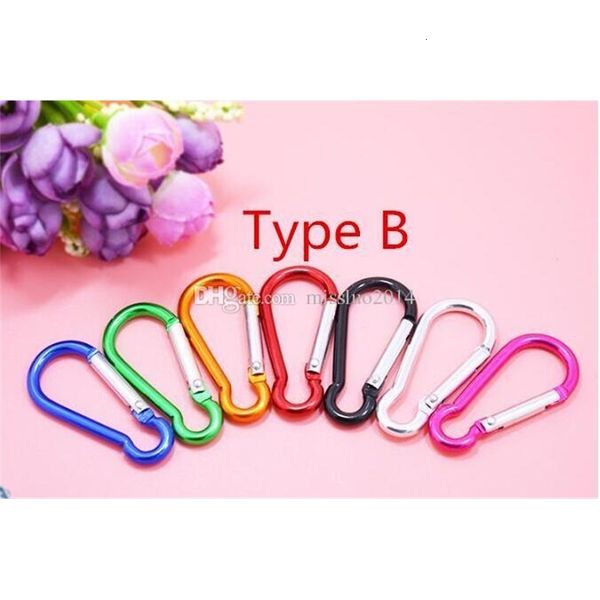 

camp carabiner ring sports keyrings key chain outdoor snap clip hook keychains aluminum metal stainless steel hiking cam, Silver
