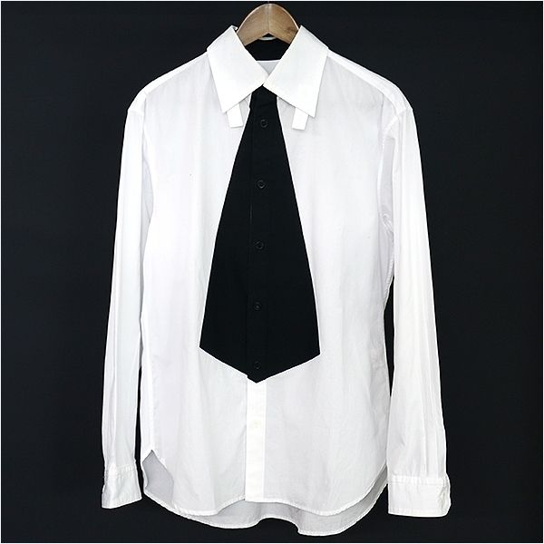 

2021 new elegant men's shirt couture black white contrast color. kbeg