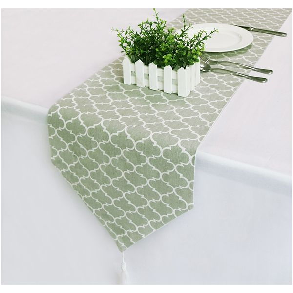 

новая высокая концевая скатерть флаг северный стиль геометрический стол бегун обувь кабинета крышка ткань льняной кровать бегун серый стол т