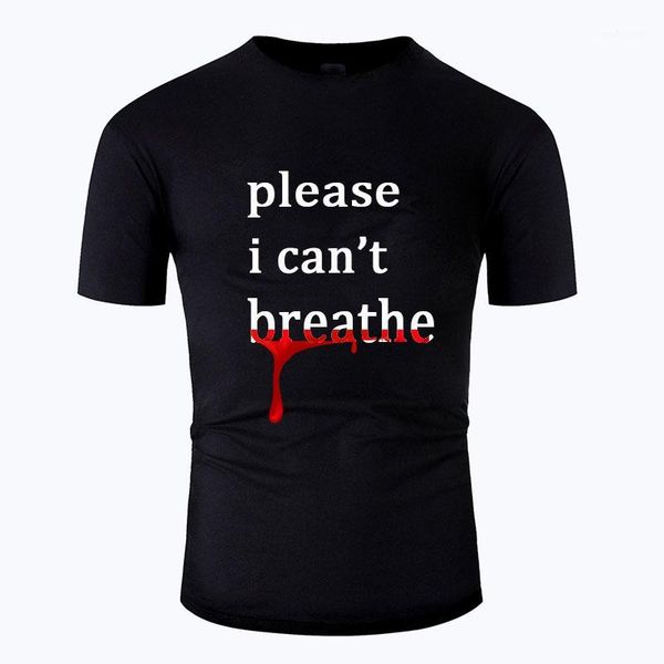 

men's t-shirts 2021 george floyd i cant breathe printed men women t shirt black lives matter casual summer 100%cotton short sleeve basi, White;black