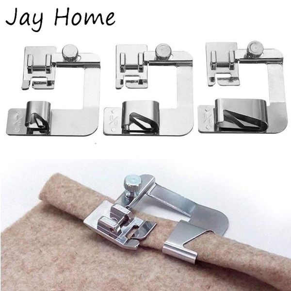 

3sizes rolled hem presser foot 1/2 inch 3/4 inch 1 sewing machine presser foot hemmer set for low shank sewing machine