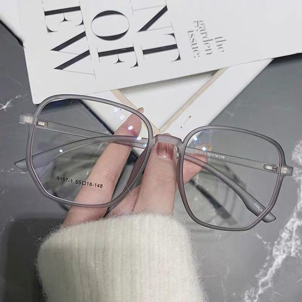 

oversized glasses women anti blue light glasses vintage square computer eyeglasses frame female clear spectacles big eyewear, Black