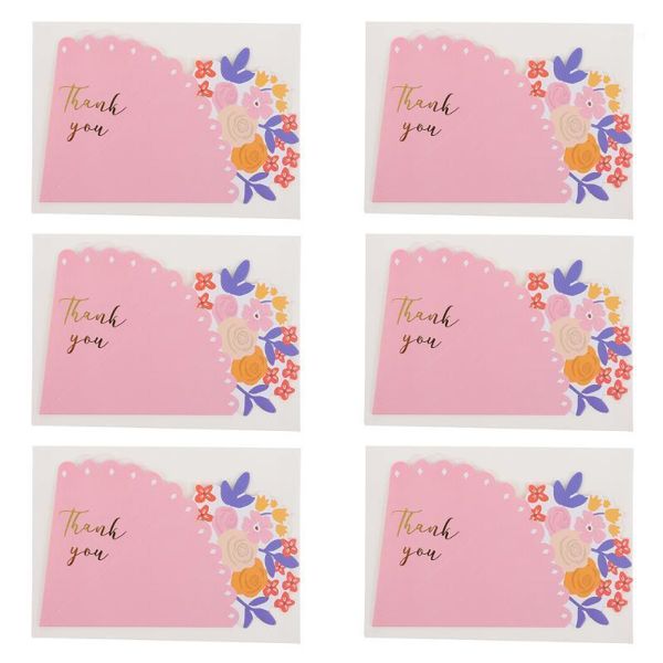 

10 pcs valentine's day message cards greeting cards bouquet thanks (pink)1
