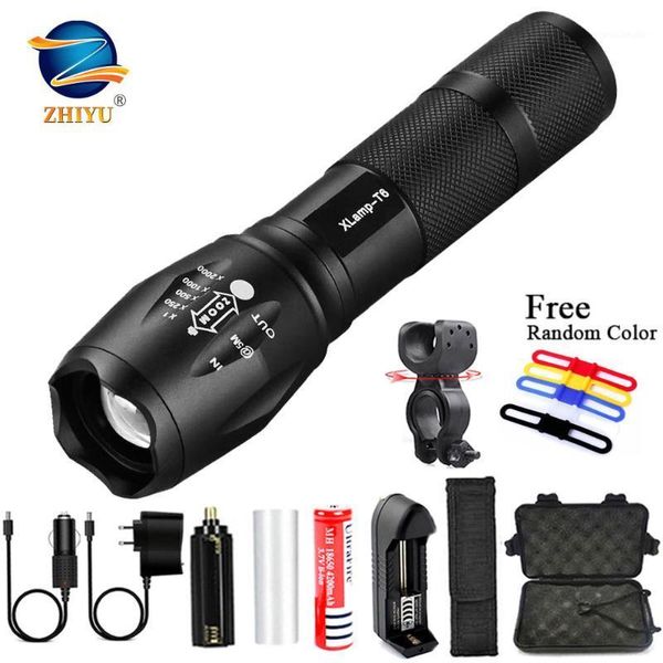 

flashlights torches zhiyu ultra bright led t6 l2 v6 camping outdoor lights 5 modes zoomable waterproof bicycle light 18650 battery lamps1