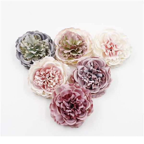 

2pcs 8 cm artificial flower silk peony flower head for wedding party home decoration diy flower wall gift box scrapbo bbymog