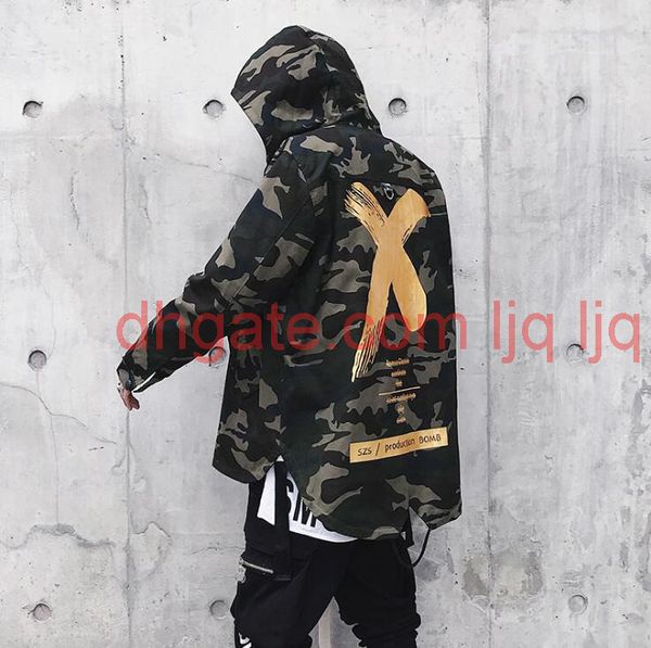 

camouflage jacket men coats high street ribbon patchwork cotton men x print bomber coat autumn harajuku pilot flight jacket, Black;brown