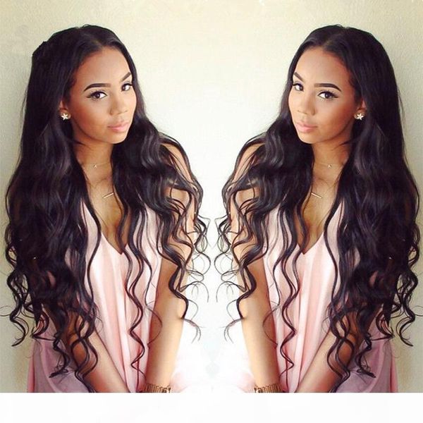 

thick density 8a grade full density brazilian human hair wigs full lace wig with baby hair for black women, Black;brown