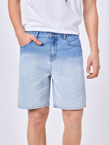 

men ombre bermuda denim shorts r6xi#, Blue