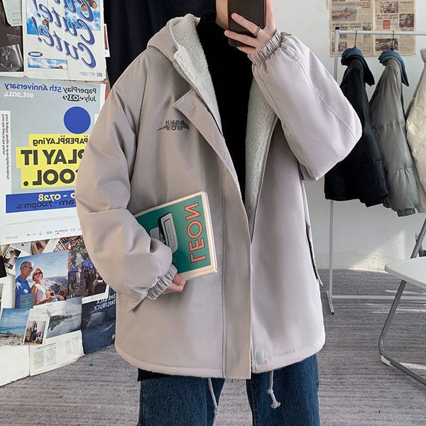 

2021 new privathinker men's casual oversize jackets winter new hooded graphic printed coats korean streetwear warm clothing qnu4, Black;brown