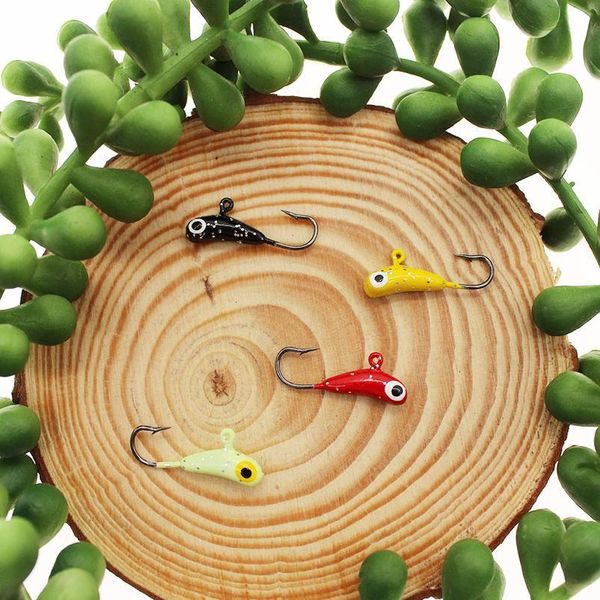 

gobygo 4pcs/lot 2m 1.7g winter ice jig sinking lead ice hook metal bait banana shaped mini fishing lure jigging fishin jllpyw