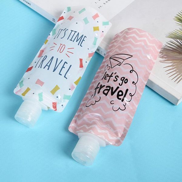 

1pcs 100ml dispensing cute cartoon shampoo moisture bottle cream cosmetic liquid storage bag q1218