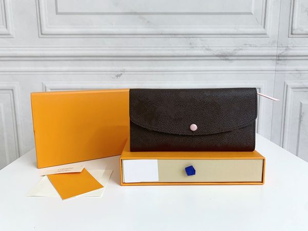 

fashion emilie wallet genuine leather wallet flap button flower pattern lady long wallets designers zipper coin purse card holder clutch, Red;black