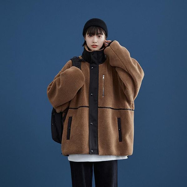 

men's down & parkas 2021 winter camo fleece women's coat mid-length warm thickened jacket casual female outwear 6#21/10d50, Black