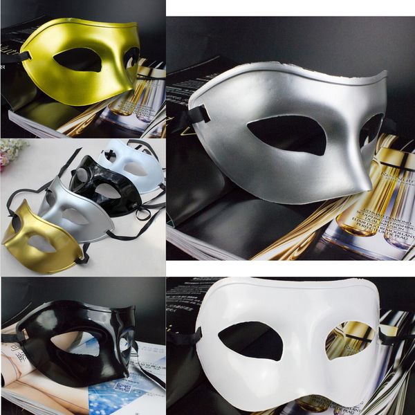

factoryul9fmen's masquerade fancy dress venetian masks plastic half face mask optional multi ju0243