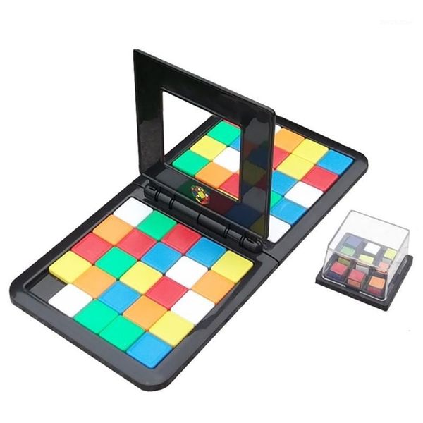 

party favor puzzle cube 3d race board game kids adults education toy parent-child double speed magic toy1