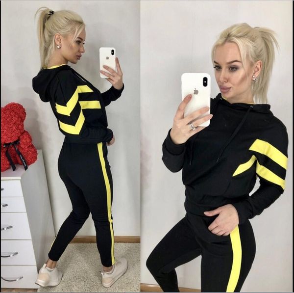 

women's tracksuits new women active set tracksuits hoodies sweatshirt +pant running sport track suits 2 pieces jogging sets women sport, Gray
