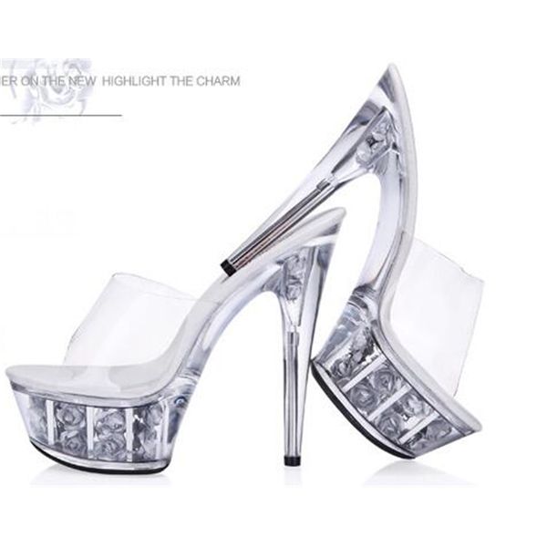 

женская платформа сандалии летние разноцветные розовые цветочные слайды доказательство 15 см вода ночной клуб сексуальные туфли на высоком к, Black