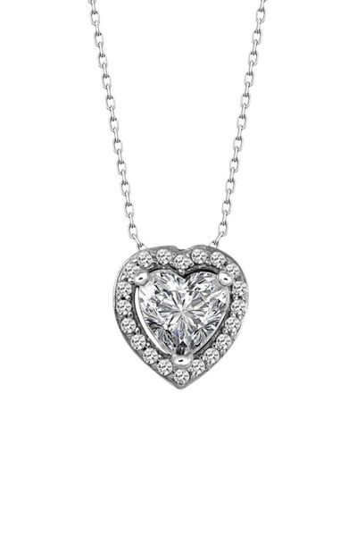 

chains certified cubic zirconia heart 925 silver necklace