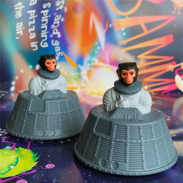 

hyfrdfapollo astronauts lunar monkey able car toy handmade accessoriesgdr, Silver