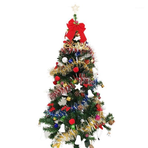 

christmas decorations 1.5m diy decorated tree pvc luxury colorful led lights glowing with hanging decor home party decoration tree1