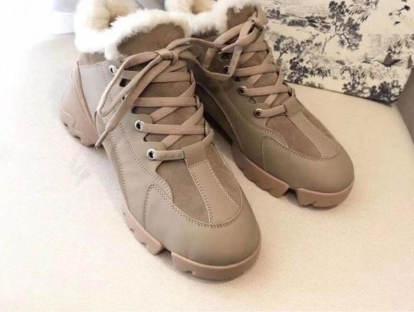 

silk cowhide ankle boots designer classic fashion wild selection wool lining cowhide boots high sheepskin feet sheepskin rubber anti-skid ou, Black