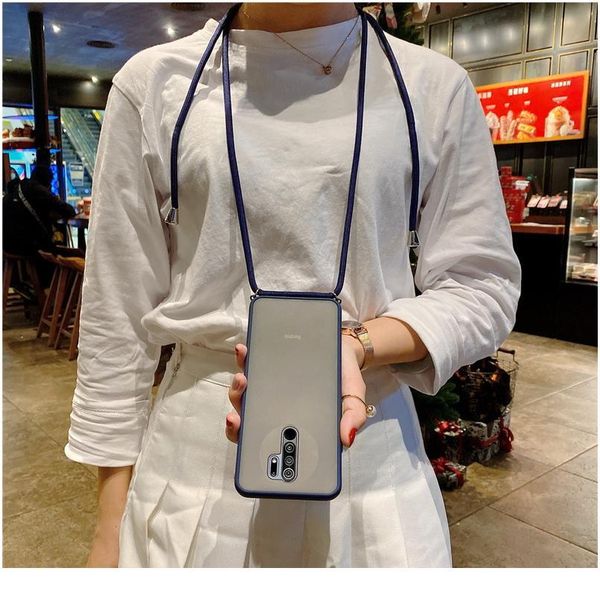 

shoulder strap necklace lanyard case for xiaomi redmi note 9 9s 8 7 6 8t mi poco x3 nfc 10 jllozf