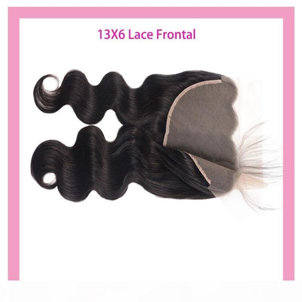 

indian human hair body wave oneprettygirl 13x6 lace frontal with baby hair 13 by 6 lace closure natural color body wave, Black;brown