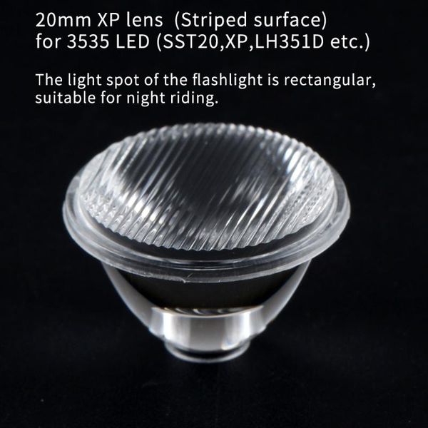 

20mm tir lens ,striped surface for 3535 led (xp,sst20,lh351d,etc)
