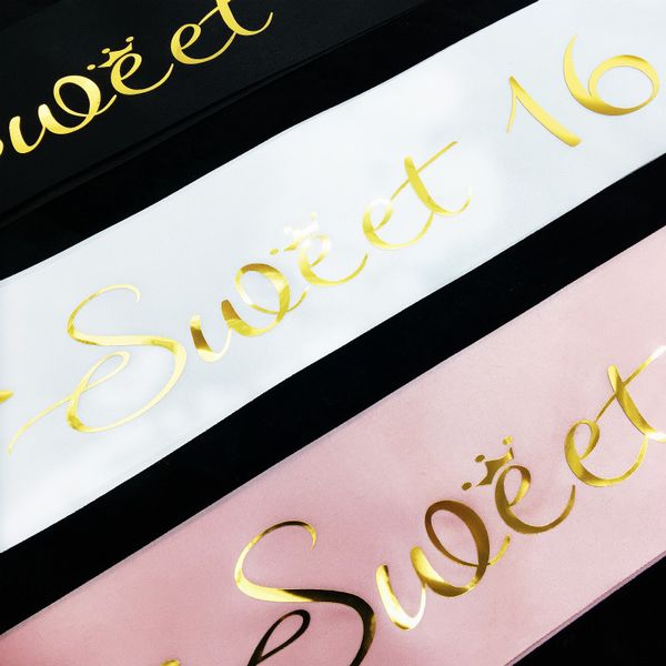 

sashes gilding monolayer sardine cloth birthday party shoulder strap sweet 16 years old etiquette belt new style 3rk p1